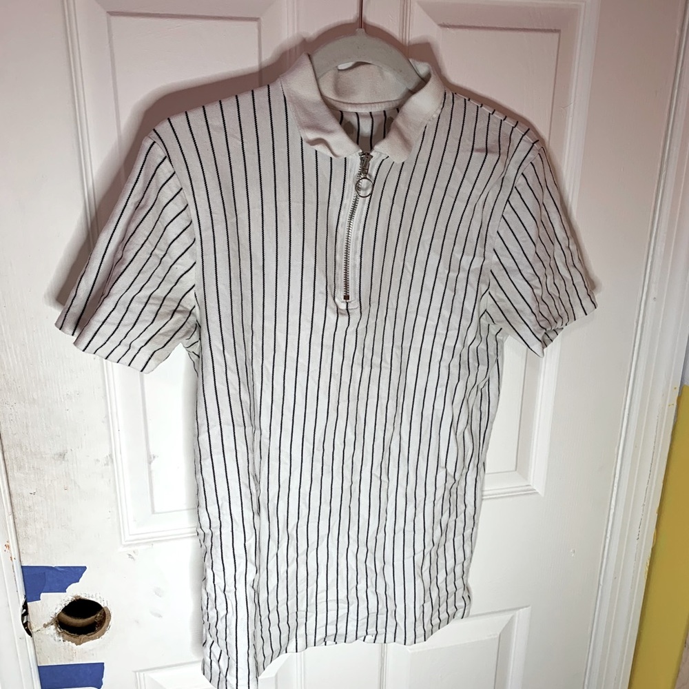 COPY - Topman White with black pinstripes